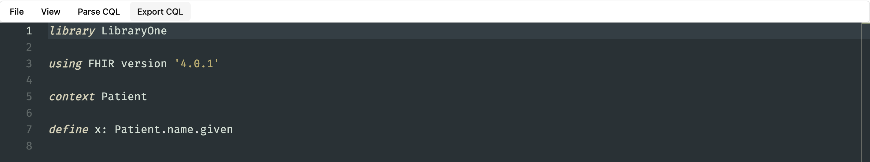 Export as FHIR library